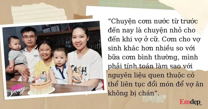 Anh chồng quốc dân ‘nịnh vợ’ bằng thực đơn cơm cữ khiến hội chị em trầm trồ thán phục