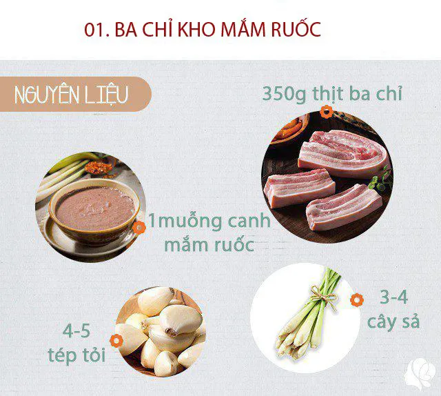 Bữa cơm đơn giản mà đầy đủ dinh dưỡng với 3 món canh dưa cải chua thơm ngon