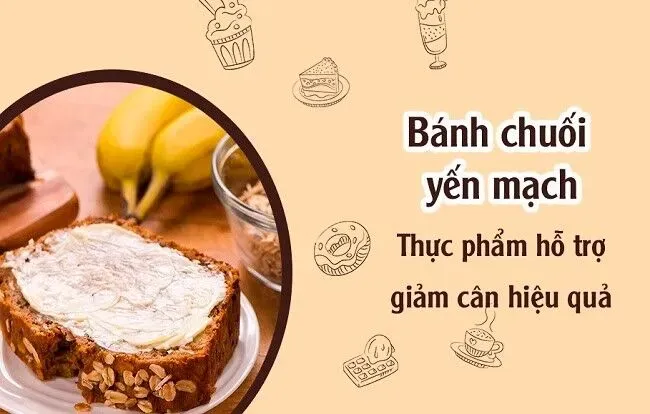 Cách làm bánh chuối yến mạch giảm cân đơn giản