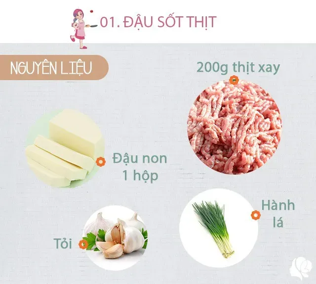 Hôm nay nấu gì: Cơm tối 3 món giản dị, dễ ăn