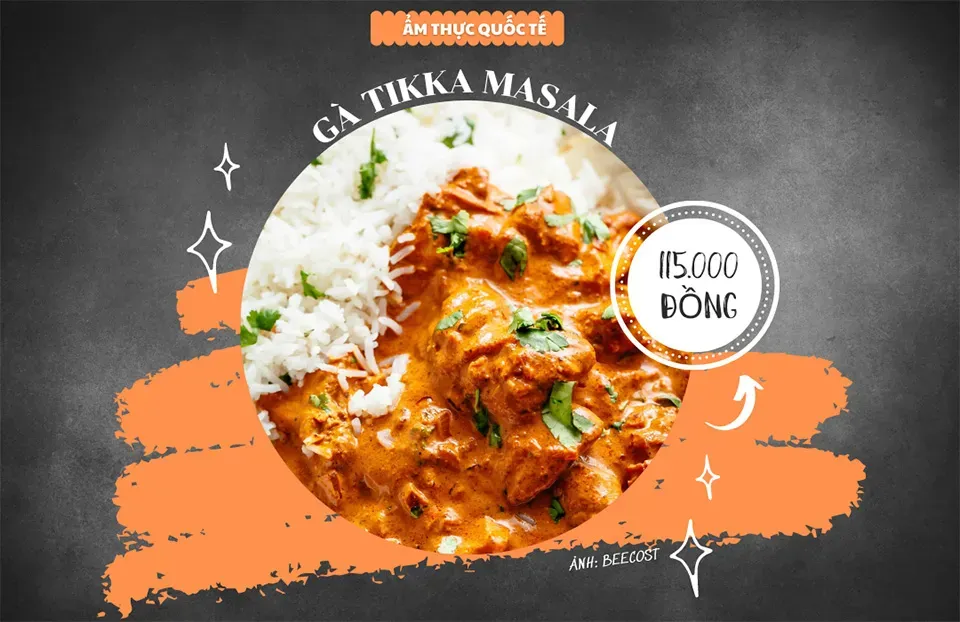 Trưa nay ăn gì: Hấp dẫn món gà Tikka Masala kiểu Ấn