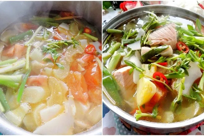 2 cách nấu canh chua đầu cá hồi ngon nhất cho bữa cơm gia đình