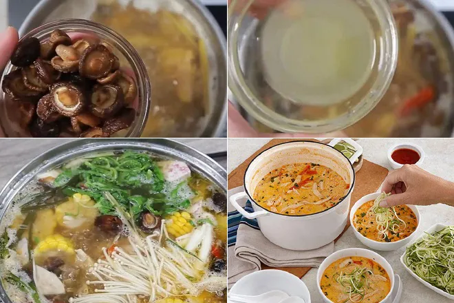 Cách làm lẩu thái chua cay hải sản, thập cẩm, tomyum, cốt dừa ngon