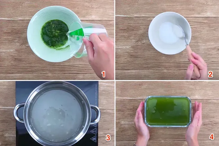 Cách làm matcha latte thạch trà xanh mát lạnh