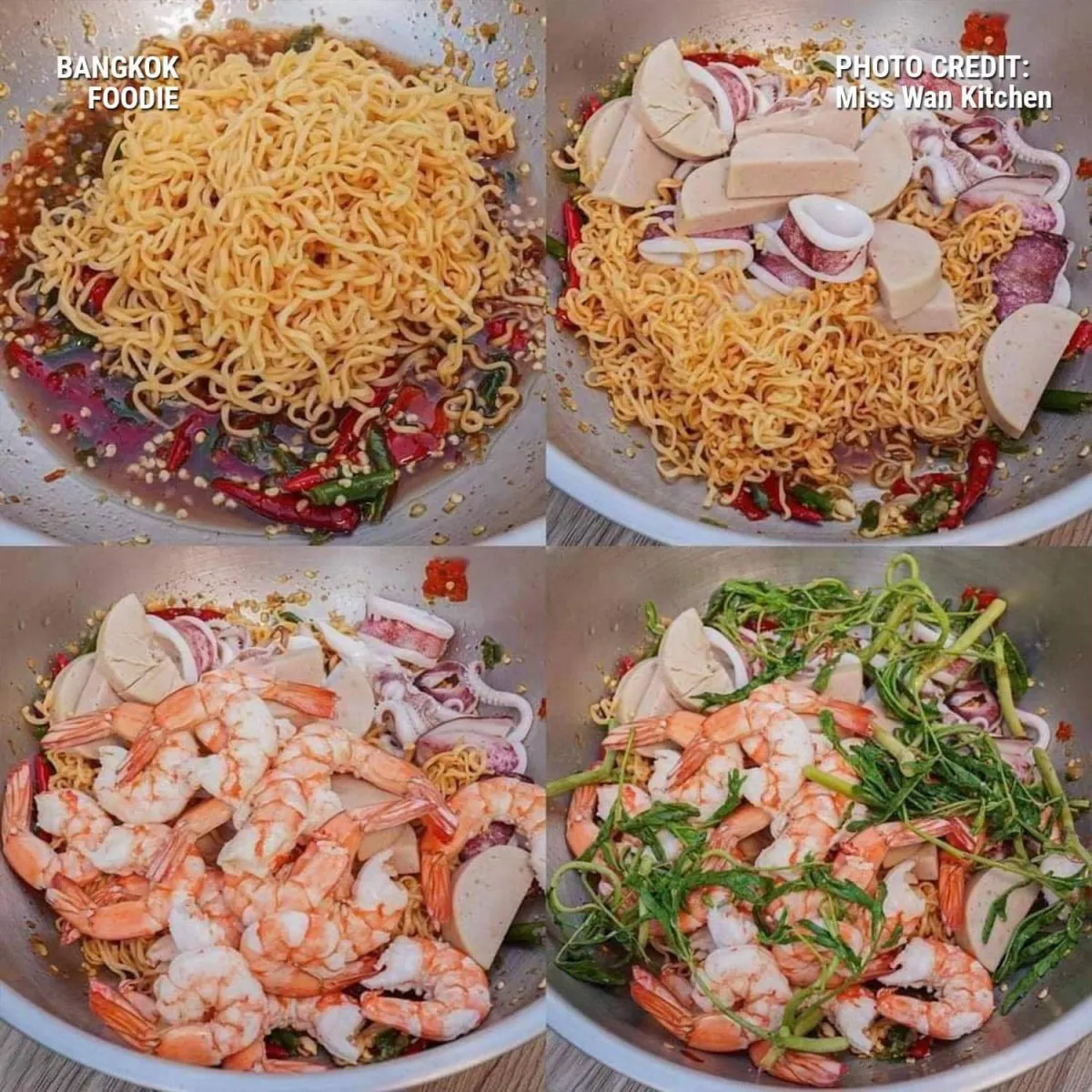 Cách làm món gỏi salad mì ăn liền chua cay Thái Lan