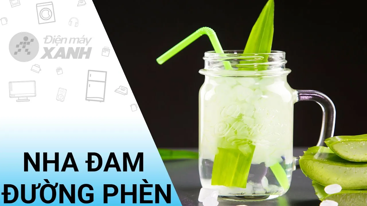 Cách nấu nha đam đường phèn lá dứa thơm mát để giải nhiệt