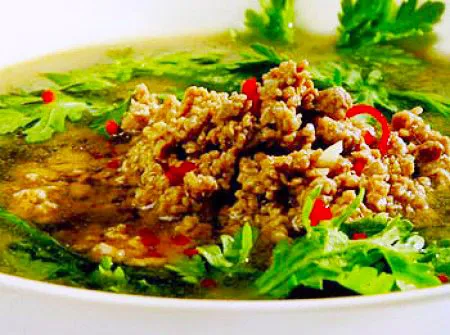 Canh tần ô thịt bò