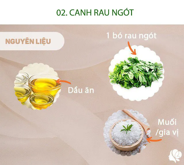 Hôm nay nấu gì: Bữa cơm có món chính giàu sắt, món phụ cực giòn nhìn mướt mắt