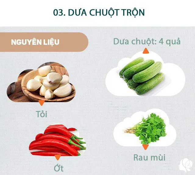 Hôm nay nấu gì: Thực đơn 4 món cho ngày nóng, dễ nấu lại ngon miệng