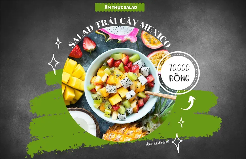 Trưa nay ăn gì: Mát lạnh ‘cả người’ cùng salad trái cây Mexico