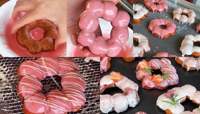 Vụng mấy cũng làm được bánh donut mochi mềm ngon, đẹp mắt