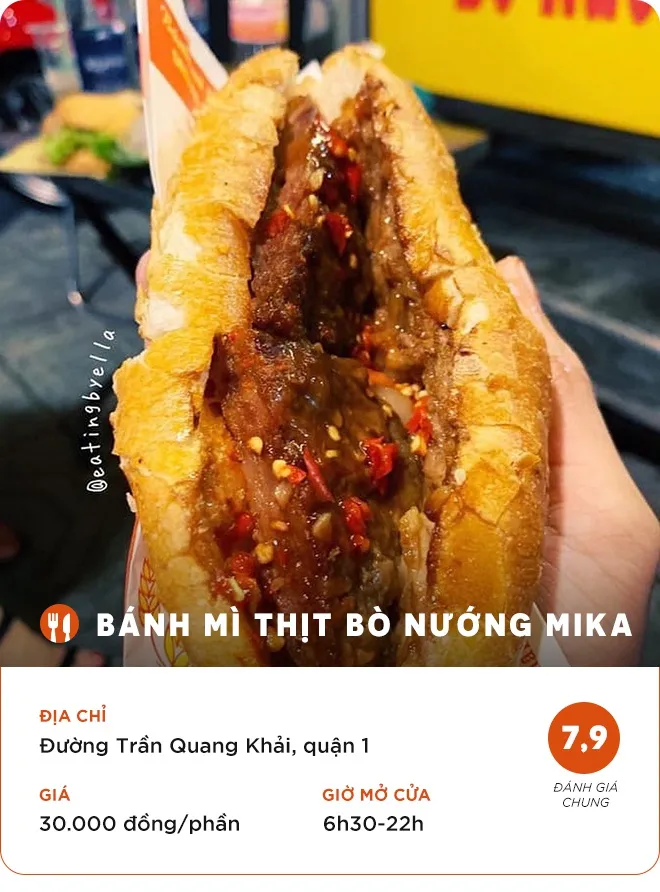 3 tiệm bánh mì bò nướng ngon ở TP.HCM