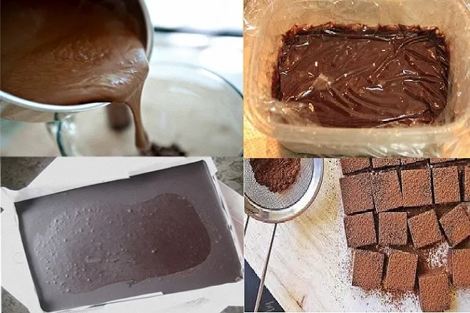 Cách làm Nama Chocolate bằng bột ca cao không cần kem tươi