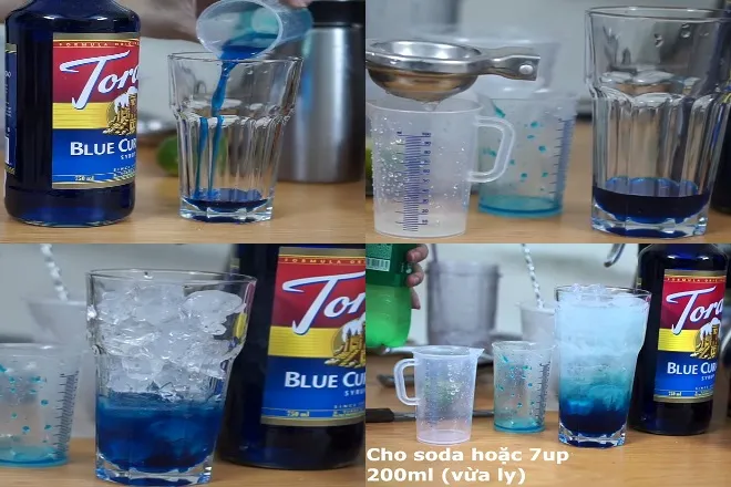 Cách pha chế soda bằng 7up “mix” các loại trái cây thơm ngon