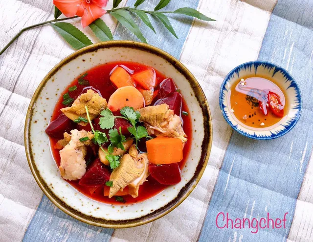 Canh sườn nấu chua