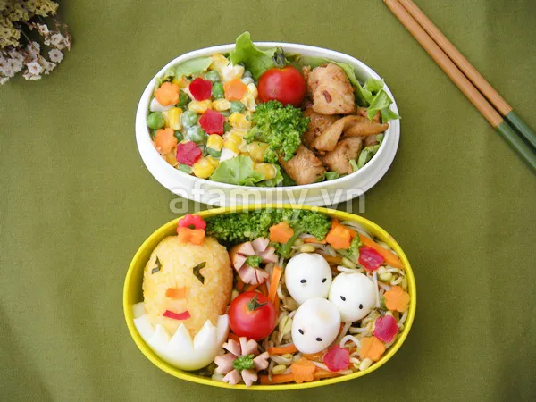 [Chế biến] – Bento gà con cho bé yêu