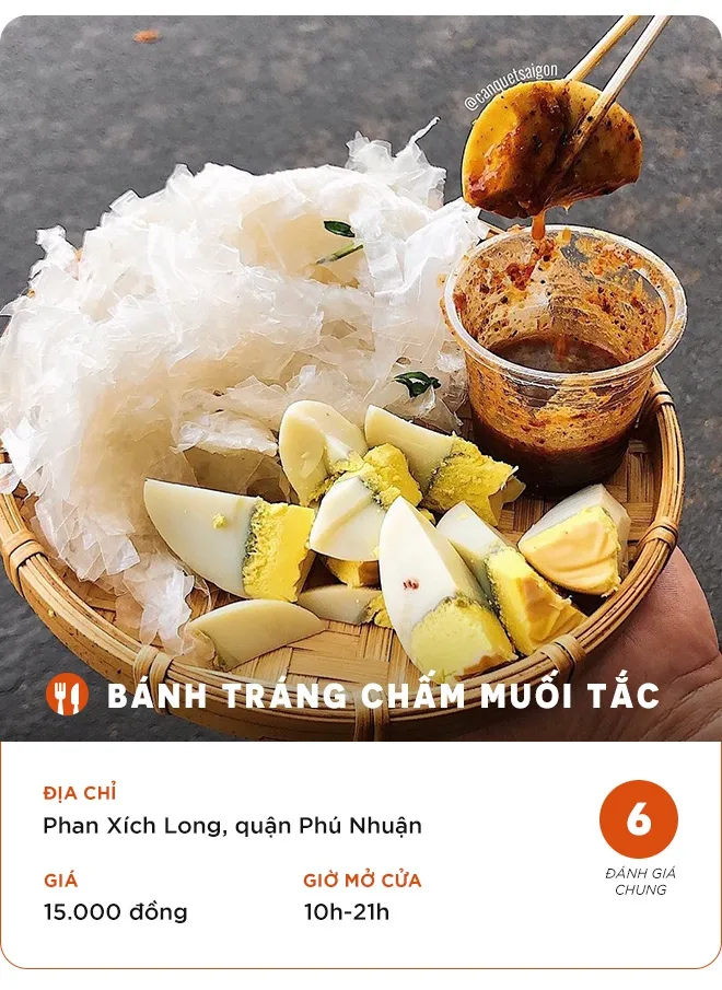 Địa chỉ thưởng thức bánh tráng chấm tại TP.HCM