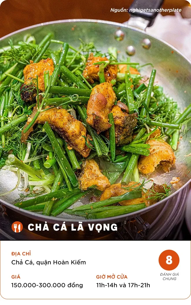 Địa chỉ thưởng thức chả cá ở Hà Nội