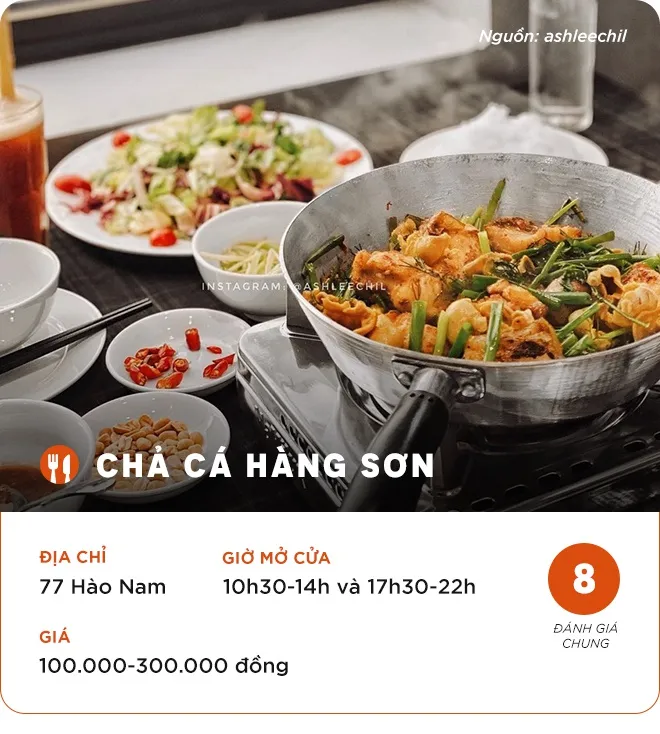 Địa chỉ thưởng thức chả cá ở Hà Nội