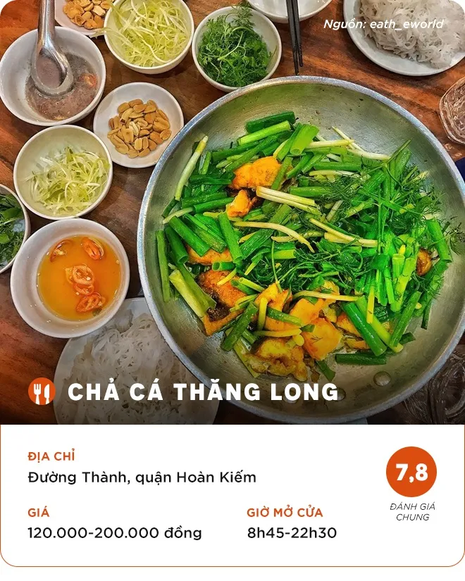 Địa chỉ thưởng thức chả cá ở Hà Nội