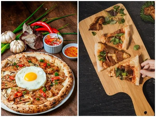 Sau pizza chả cá và bún đậu, lại xuất hiện pizza bún chả và cơm tấm