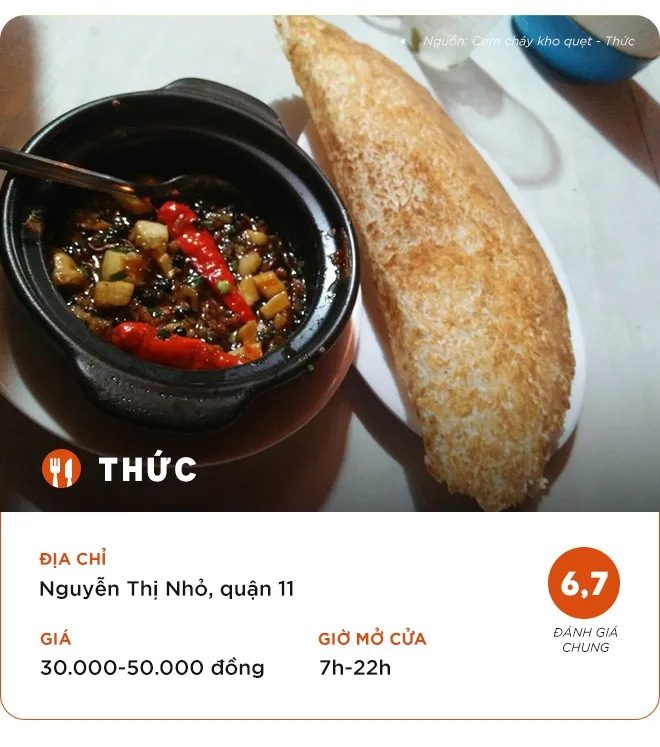 Thưởng thức cơm cháy kho quẹt ở TP.HCM