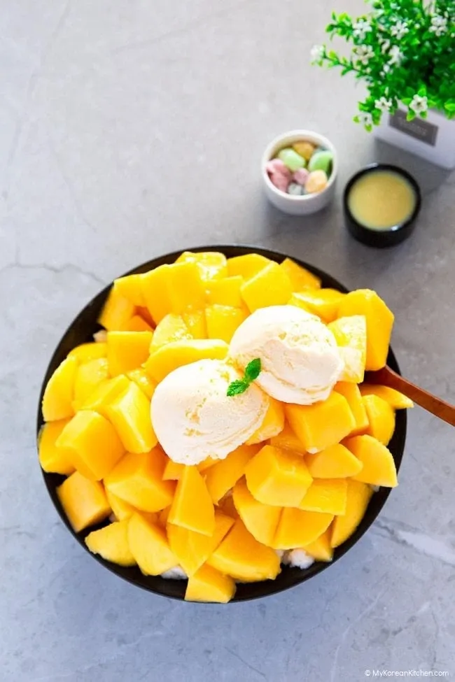 Trời đã vào hè, làm ngay món bingsu xoài mát lạnh, thơm ngon, giải nhiệt cho ngày nắng nóng