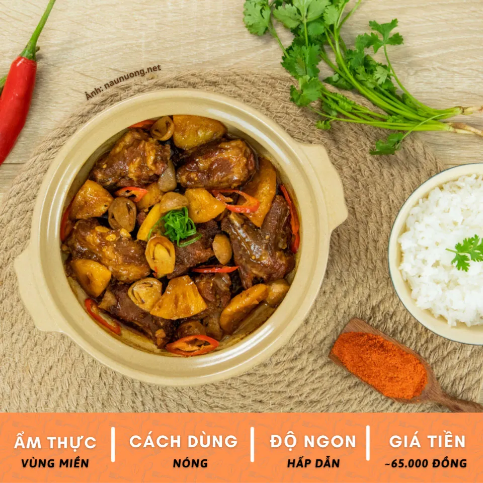 Trưa nay ăn gì: Đậm đà cơm văn phòng sườn non kho thơm