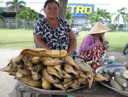 Về Cầu Kè (Trà Vinh) thưởng thức chuối tá quạ luộc